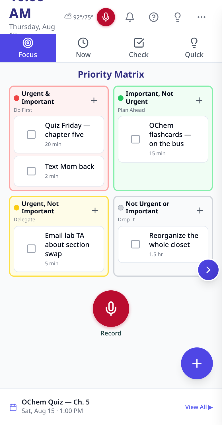 The Point of Performance Board app on a phone